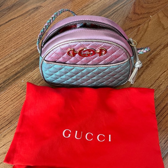 Gucci Metallic Colorblock Trapuntata Mini Camera Bag - Picture 1 of 4